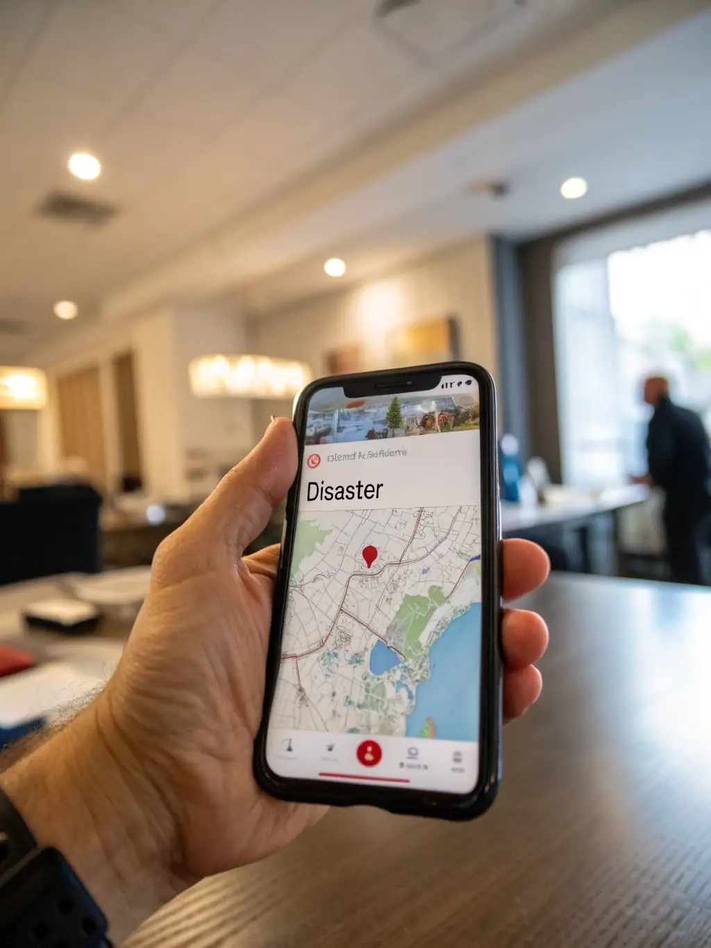 A screenshot of a mobile phone displaying a real-time security alert from Fortexa Security Solutions, showing the user's location as somewhere in Montreal.