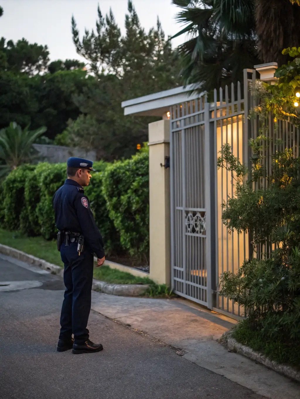 A robust intercom system integrated with a gated entrance of a residential community in Montreal, showcasing enhanced security measures.