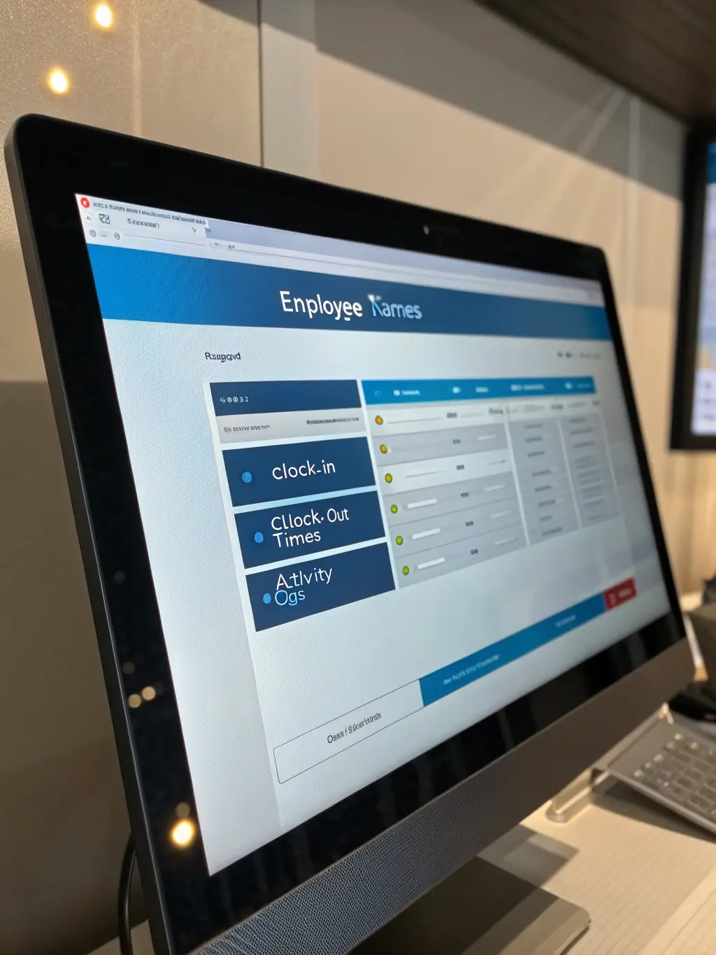 A screenshot of an activity log interface on a computer, showing detailed records of access events in a Montreal office building.