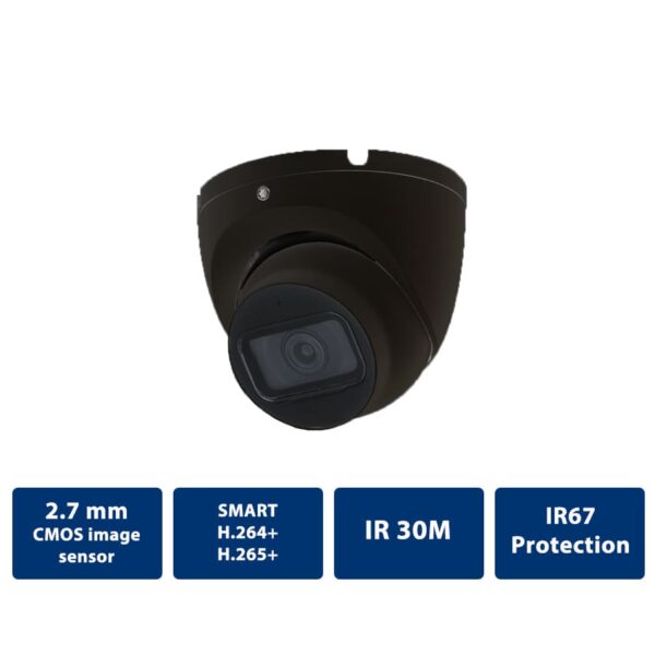 5MP Turret Camera (Black), 2.8mm Fixed (CAM-IP9115TB-28)