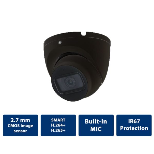 4K (8MP) Turret Camera (Black), 2.8mm Fixed (CAM-IP9118TB-28)