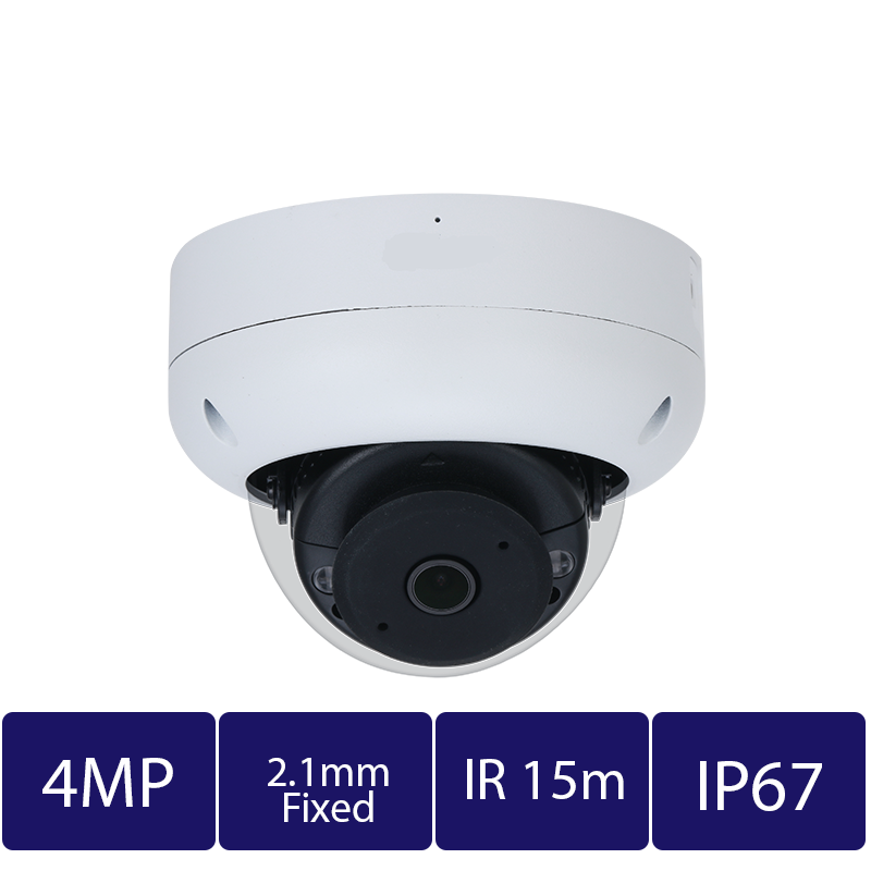 4MP Smart AI Dome Camera, 2.8–10mm Vari-Focal (CAM-IP9334R-A-P-0210-AI)