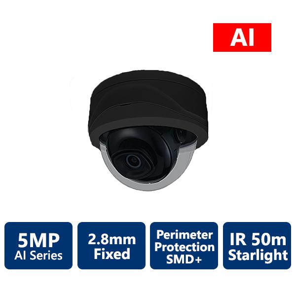 5MP AI Bullet Camera (Black), 2.8mm Fixed (CAM-IP9335EB-28-AI)
