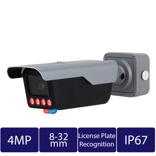 4MP Dual-Light Active Deterrence LPR Bullet Camera, Motorized Vari-Focal (CAM-IP9744LPR-Z-PV-0832)