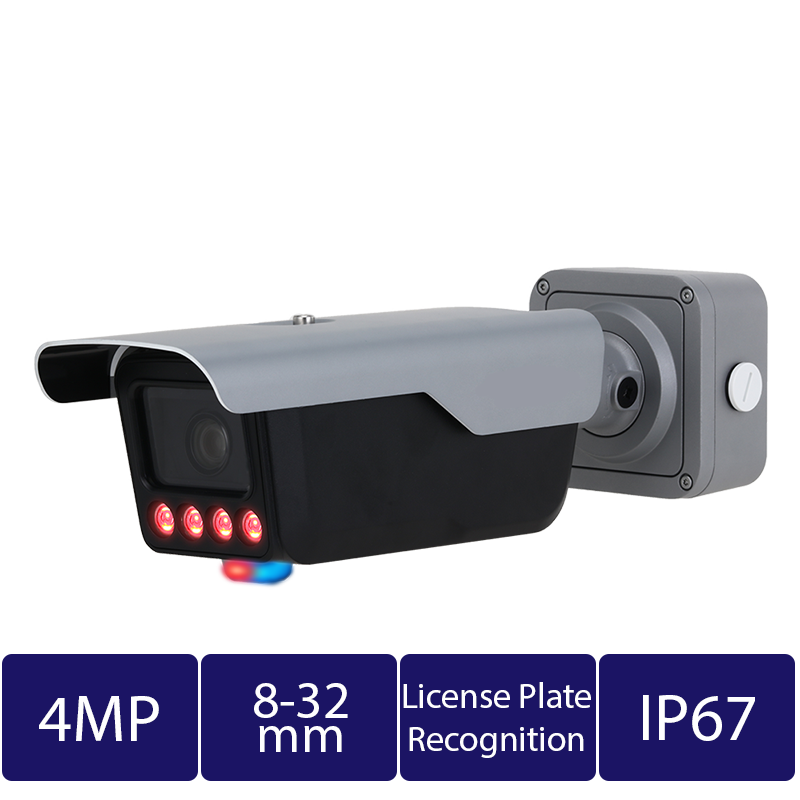 4MP Dual-Light Active Deterrence LPR Bullet Camera, Motorized Vari-Focal (CAM-IP9744LPR-Z-PV-0832)