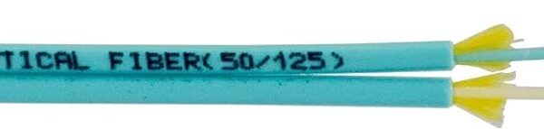 2-Strand OM3 Multimode Distribution Fiber Optic Cable – Indoor/Outdoor Plenum, 1000ft (M3I-2M-P-BK-1000)