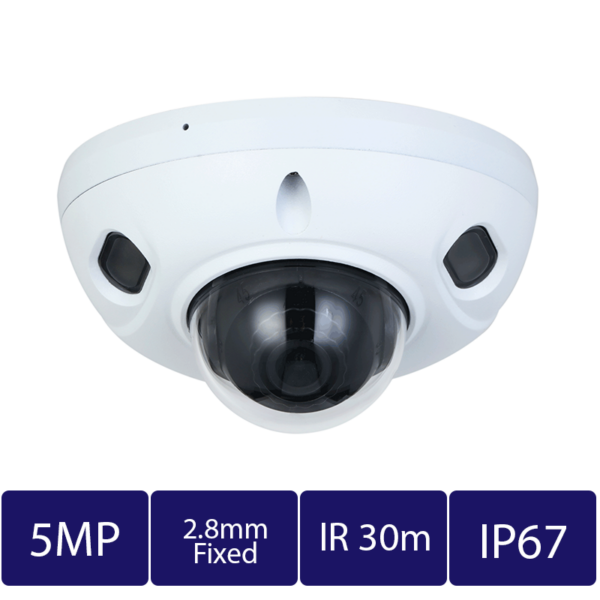 5MP IR à focale fixe Caméra dôme réseau (CAM-IP9335F-A-28-AI-S2)