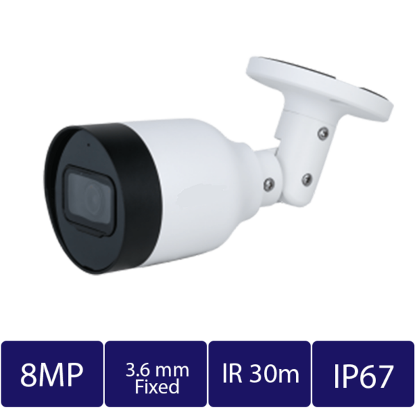 8MP True WDR IR Mini IP Bullet, 2.8mm Fixed (CAM-IP9718T-28)