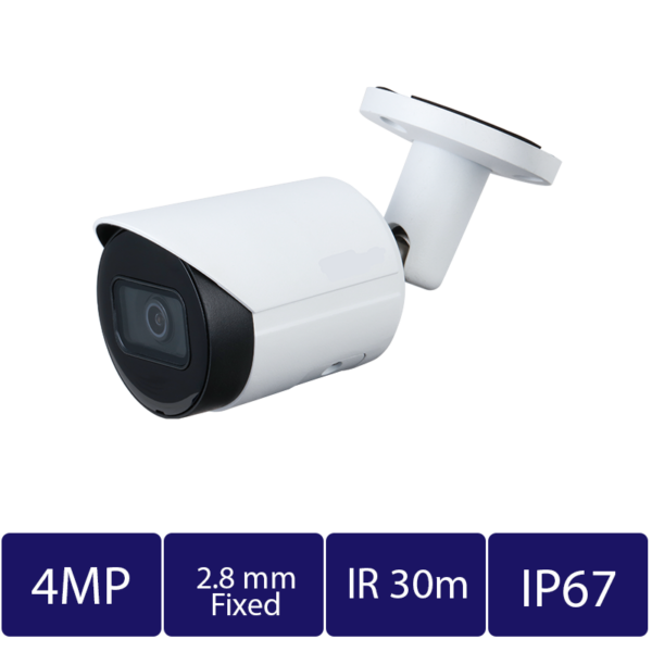 4MP IR à focale fixe Caméra bullet WizSense réseau (CAM-IP9724S-28-AI)